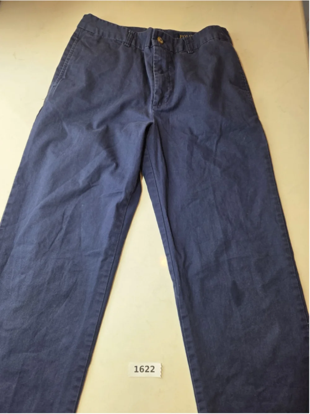 Polo Ralph Lauren Boys Chino Pants Size 18 Navy Blue Stretch Cotton #1622